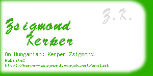 zsigmond kerper business card